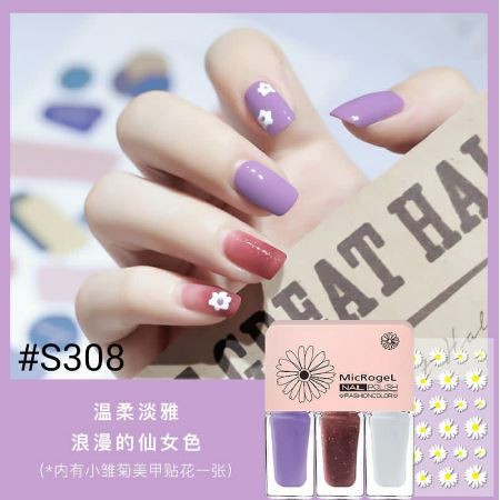 Microgel Nail Polish 3in1 Free Stiker Oulisi Microgel Kutek Kuku Cat Kuku