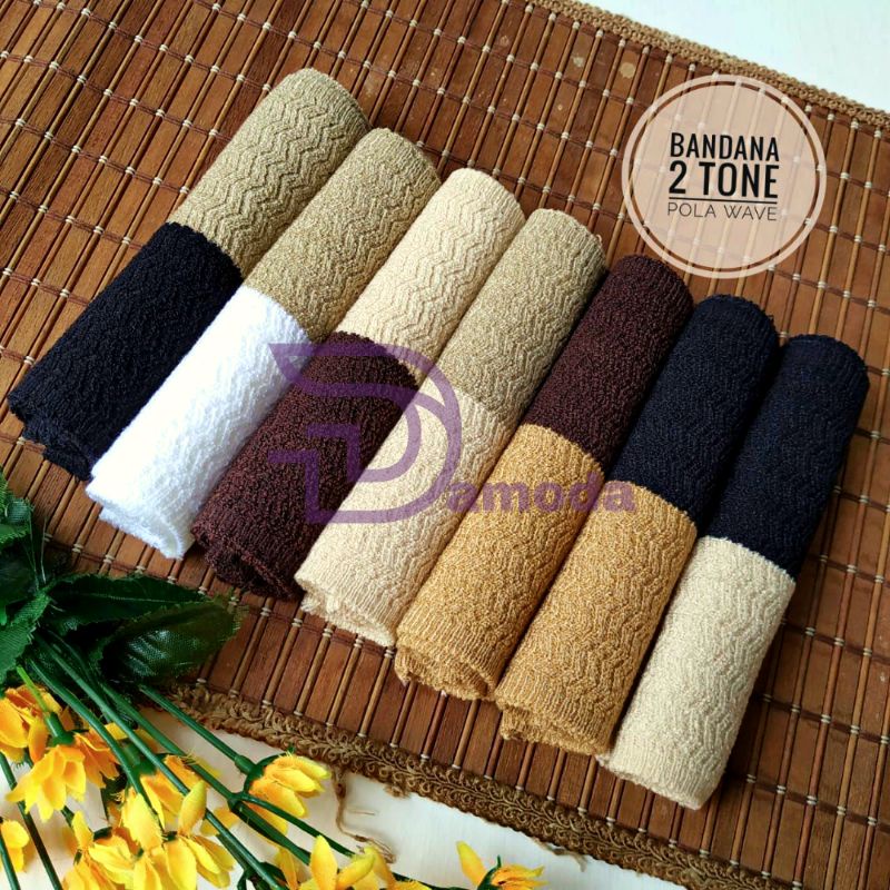 Ciput Rajut Motif Zigzag Premium Two Tone | Inner Rajut Zigzag Anti Pusing