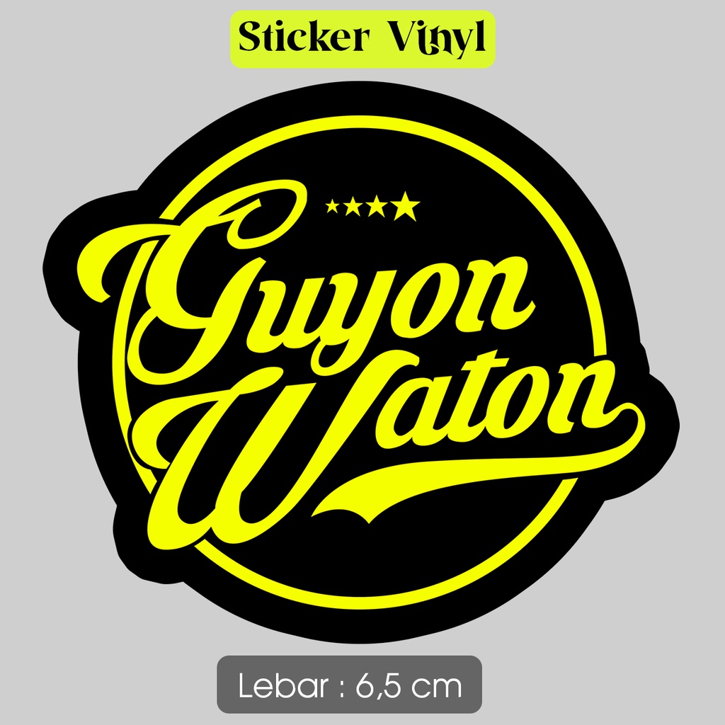 

Stiker Guyon Waton Bulat Sticker Vinyl Band Jawa Satuan Bahan Anti Air