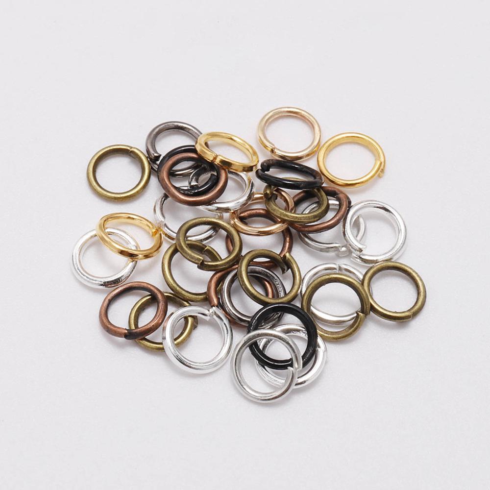 200pcs/pack 3 4 5 6 7 8 10 12 14 16 18 20 mm OPen Jump Rings Silver/Gold/Bronze Split Rings Connectors For Diy Jewelry