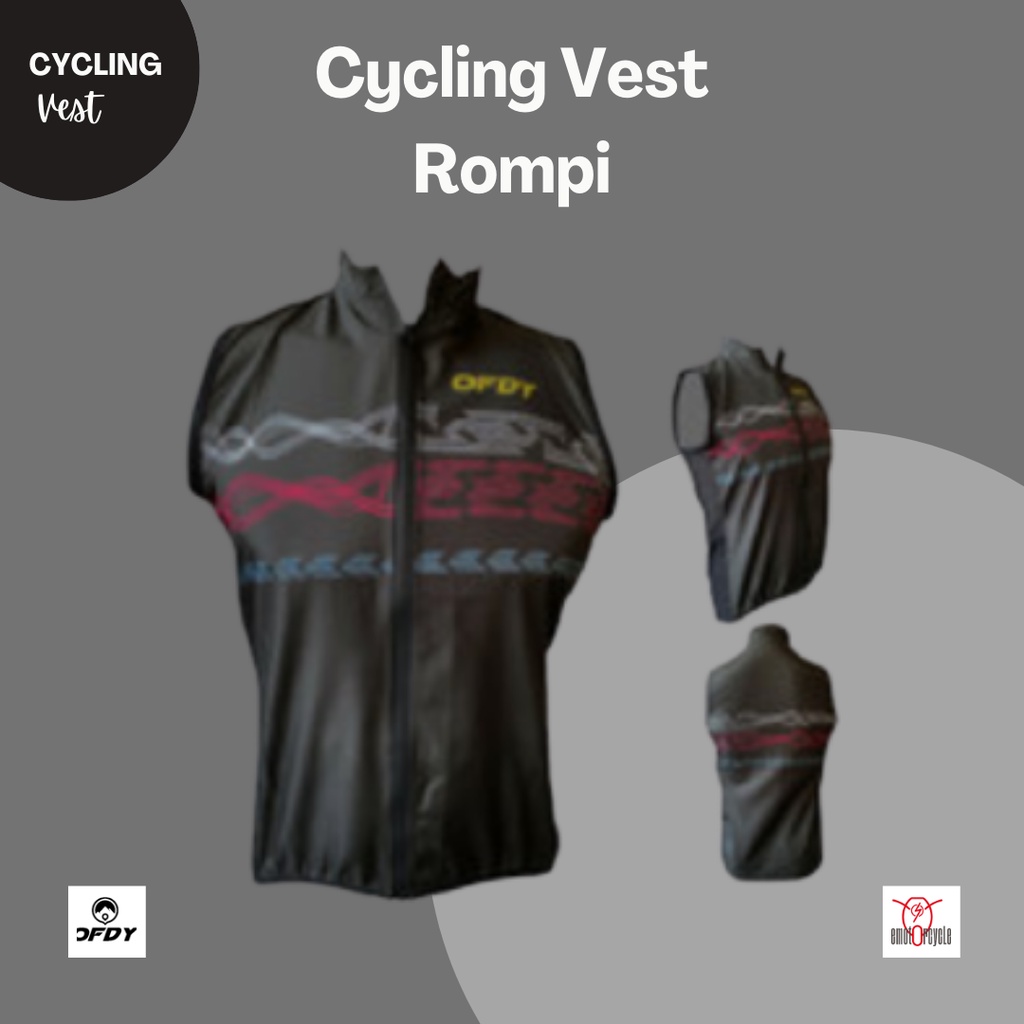 Ofdy Cycling Vest Rompi Sepeda Gowes Unisex One Layer Motif Ofdy Old -