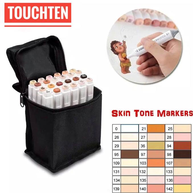 

Touchten Alcohol Based Ink Marker Skin Tone 24 pcs