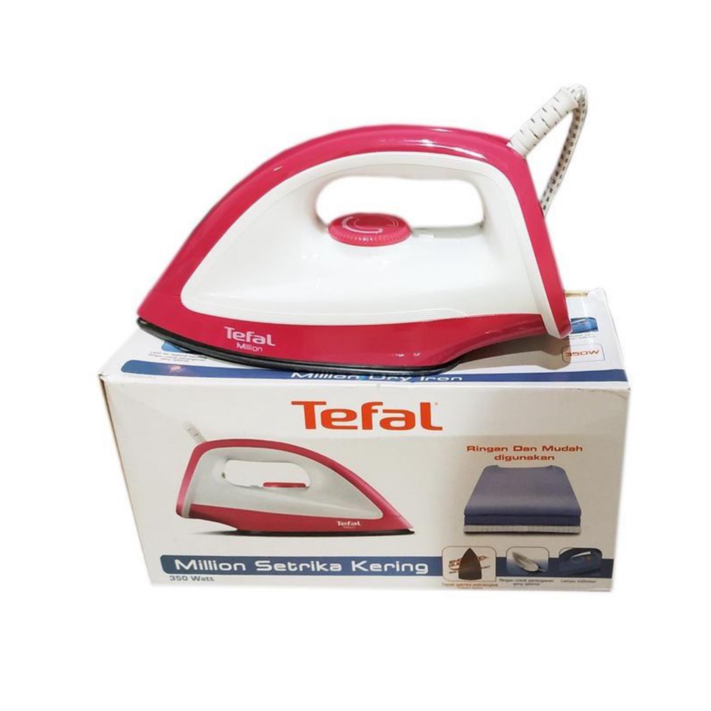 Tefal Seterika Million Dry Iron Penggosok Pakaian Mulus 350 W FS2630