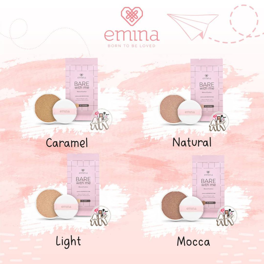 EMINA BARE WITH ME SERIES (LOOSE POWDER, FOUNDATION, CUSHION/REFILL)