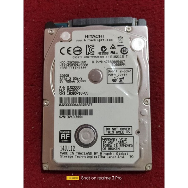 Hardisk Laptop Hitachi 320GB