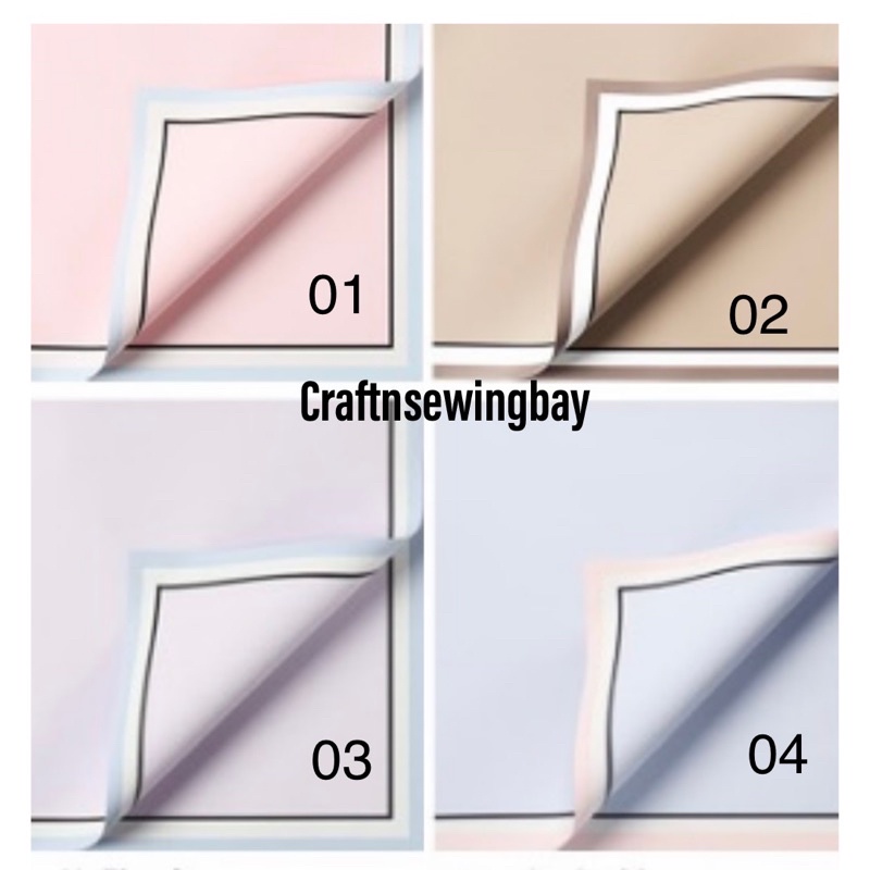 

Flower Wrapping Paper Varian List Bi Color Frame Kertas Buket Wrapping Paper per pack