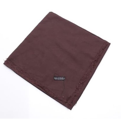 kerudung jilbab / hijab segi empat bahan katun saudia rawis tebal merk saudia bisa untuk anak sekola