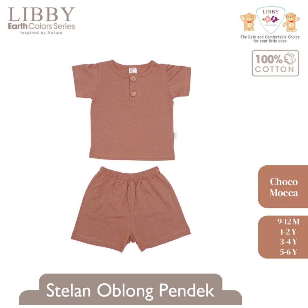 LIBBY EARTH SERIES SETELAN OBLONG PENDEK / SETELAN BAYI DAN ANAK