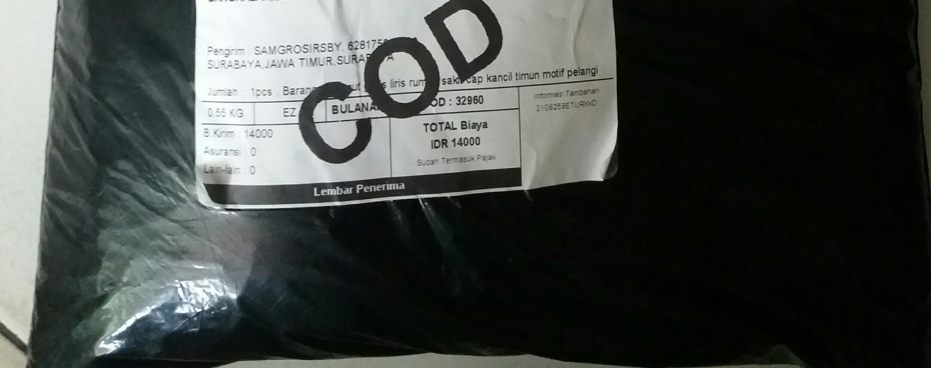 Selimut Garis Liris Rumah Sakit Cap Kancil Timun Motif Pelangi Lorek