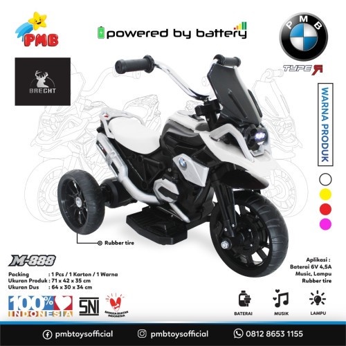 Motor mini Sepeda Motor Aki Cas Anak Roda 3 PMB M 888 Murah - MOTOR AKI ANAK PMB M888