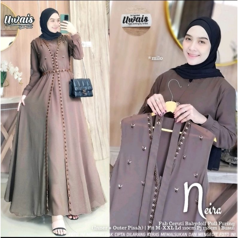 [ Ready ] Neira Dress By Uwais hijab clothing