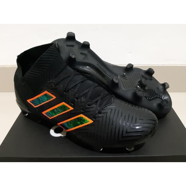SOCCER SHOES ORIGINAL GRADE SEPATU BOLA - SOCCER ADIDAS NEMEZIZ 18.2 CORE BLACK ORANGE - FG KUALITAS