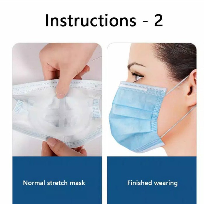 Penyangga Masker Silikon 3D Mask Bracket Support untuk Sirkulasi Udara Masker