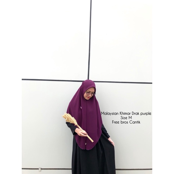 [COD] MALAYSIAN KHIMAR MATERIAL BABYDOLL ARMANY BY RURIHIJABSYARI-Dark purple