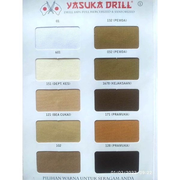 BAHAN / KAIN DRILL JAPAN DRILL YASUKA