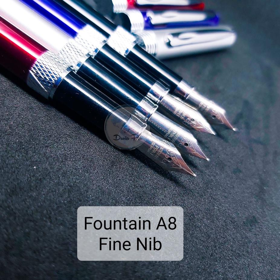 

[PRODUK PBEKY] Fountain Pen FH A8 Fine Nib, Pena Tinta Mata Halus 0.3mm Metal Nib Bahan Metal Bisa Grafir P9C