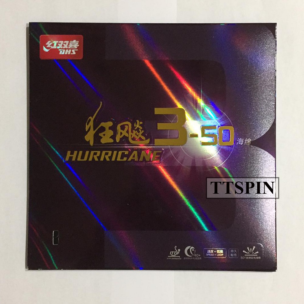 DHS Hurricane 3-50 - Karet Pingpong Rubber Bet Bat Tenis Meja