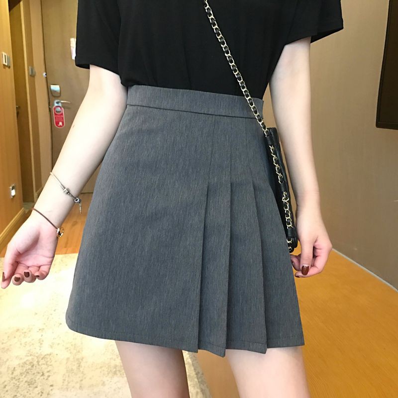 lookma boutique - Pleated asimetri skirt rok korea