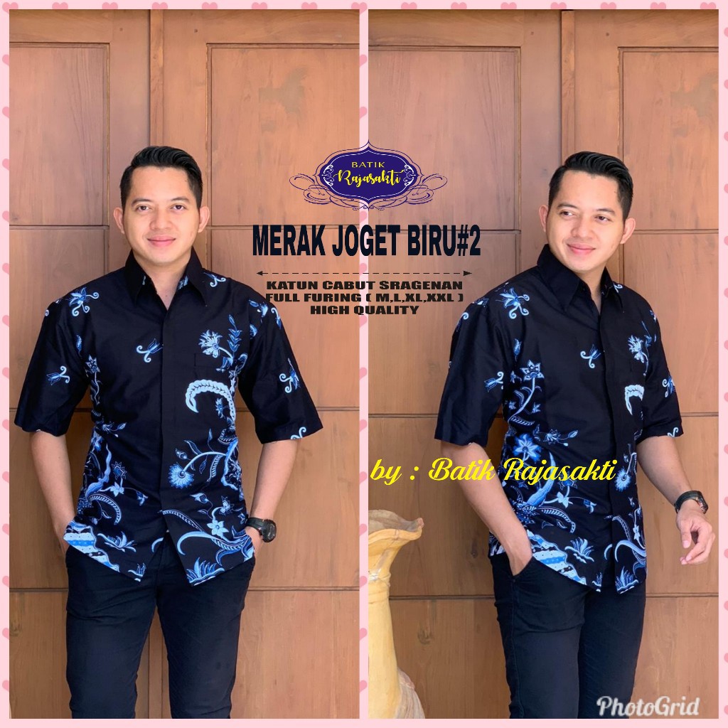 MERAK JOGET RAJASAKTI KEMEJA BATIK SOLO PRIA LENGAN PENDEK LAPIS FURING ATASAN BATIK PREMIUM MODERN KATUN HALUS BAHUWIRYA  BANAMITRA BANAMITRA PUTIH BANGSAWAN BAYU PUTRA BERLIAN BIRU BHARATAYUDA BIMASENA BIRENDRA BIRU INDAH BRAHMAKERTA BRAHMAKERTA MERAH