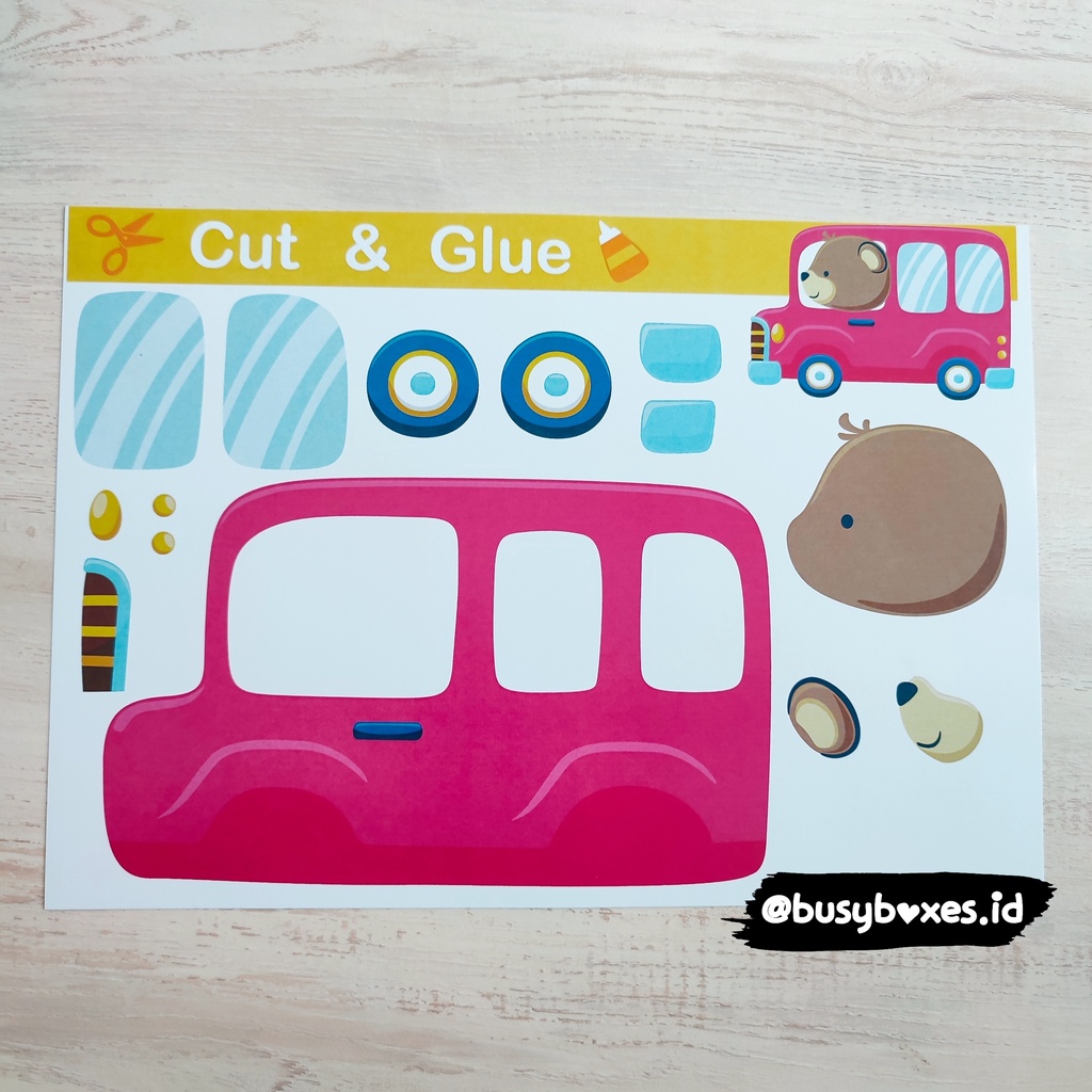 [busyboxes.id] Mainan Edukasi Aktivitas anak cut and glueseri holiday vol.1  aktivitas paud preachool mainan edukasi gunting tempel