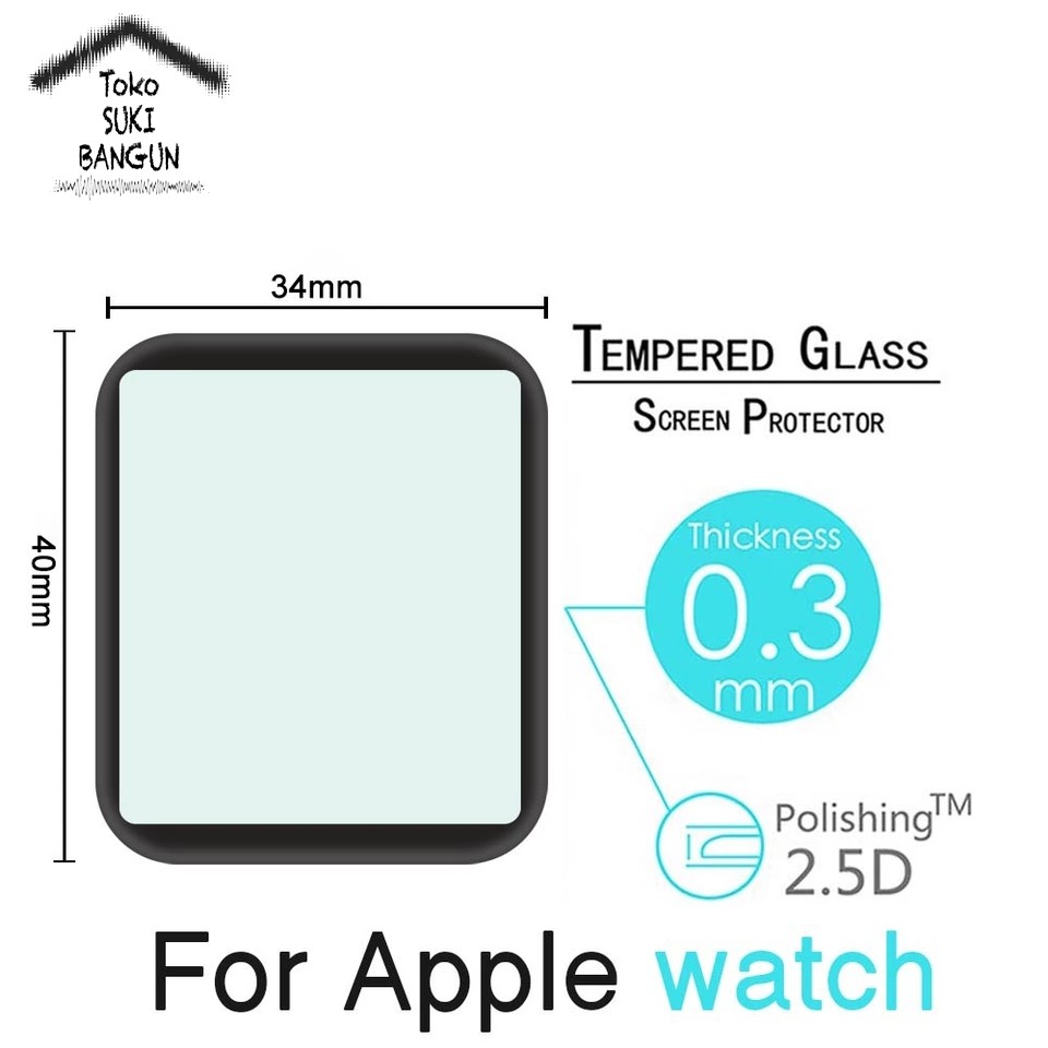 TEMPERED GLASS 38mm 42mm Apple Watch FULL COVER Screen Protector