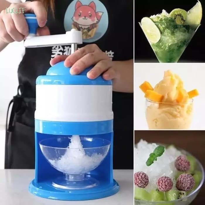 Mesin Serut Alat Serutan Es Mini Portable Manual Snow Cone Ice _art
