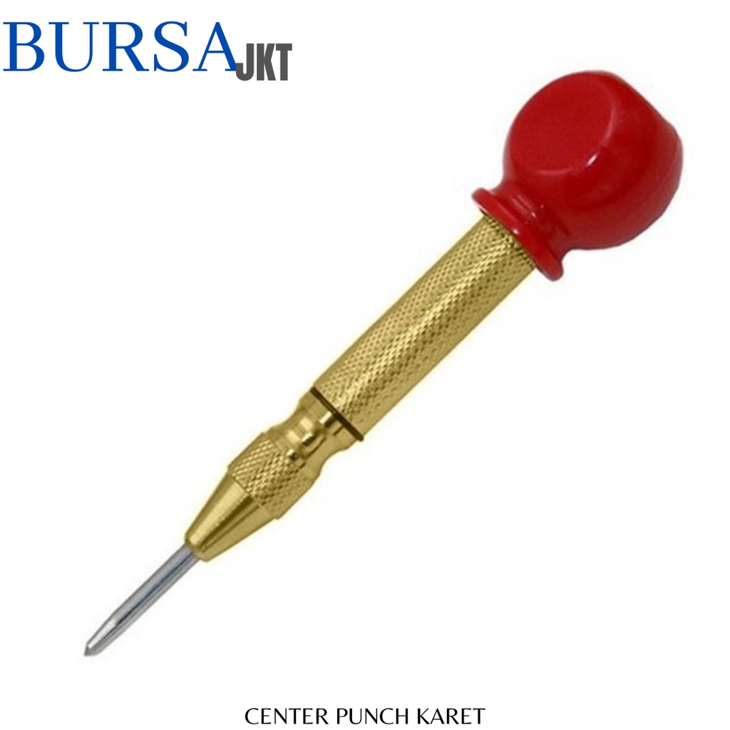 CENTER PUNCH DENGAN KEPALA RUBBER / KARET 130 MM PENANDA TITIK BOR