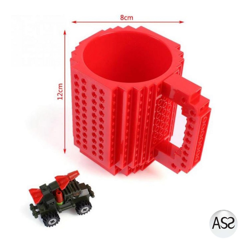 ASS Shop - VKTECH Gelas Mug Lego Build-on Brick - 936SN