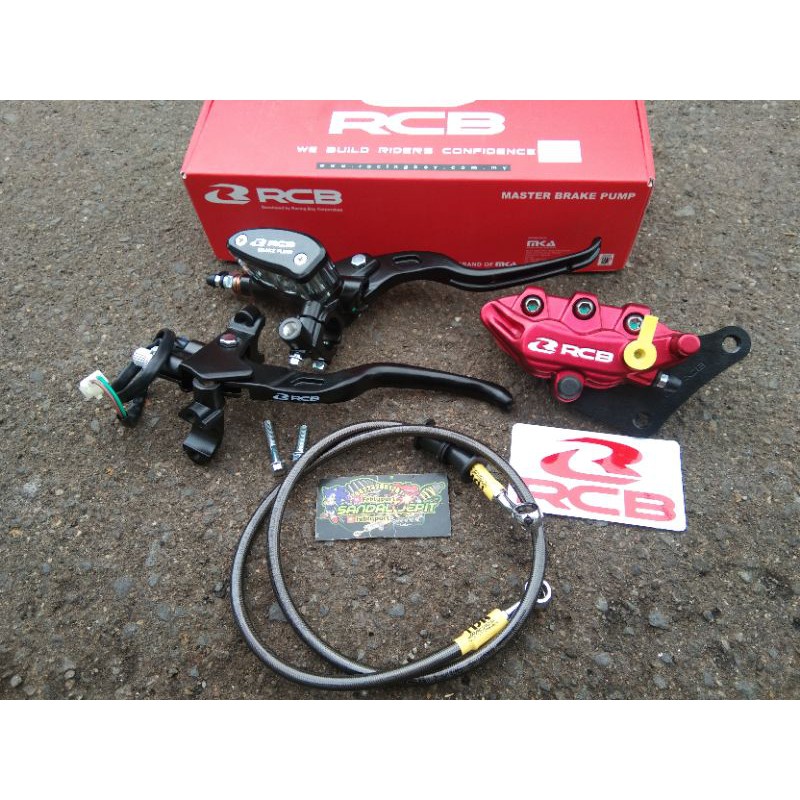 PAKET SET MASTER CALIPER RCB KABEL SELANG REM RCB MASTER RCB 14MM SET HANDLE KOPLING RCB E2 KALIPER 
