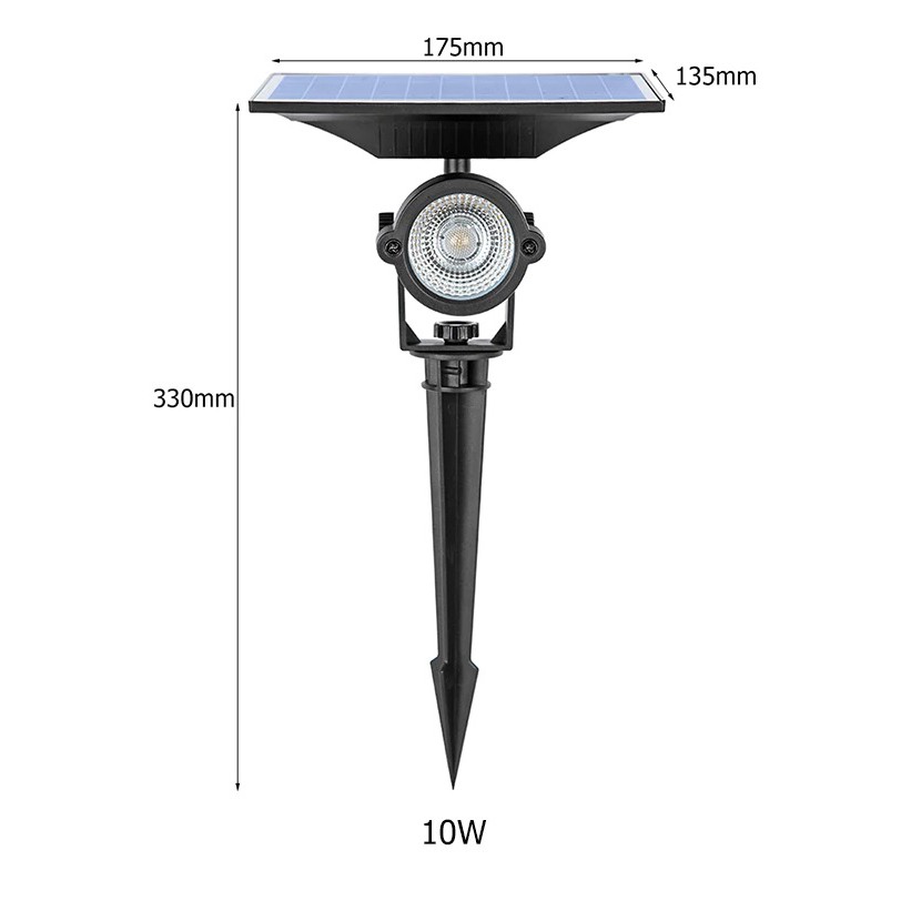 SL-1000A - Outdoor Garden Solar Powered Lamp Light 10W - 140 Lumens