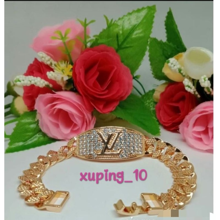 perhiasan xuping gelang model royal lapis mas 24 karat