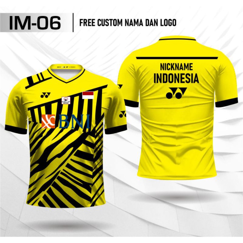 Jersey badminton custom baju badminton minion Kevin Marcus 2022