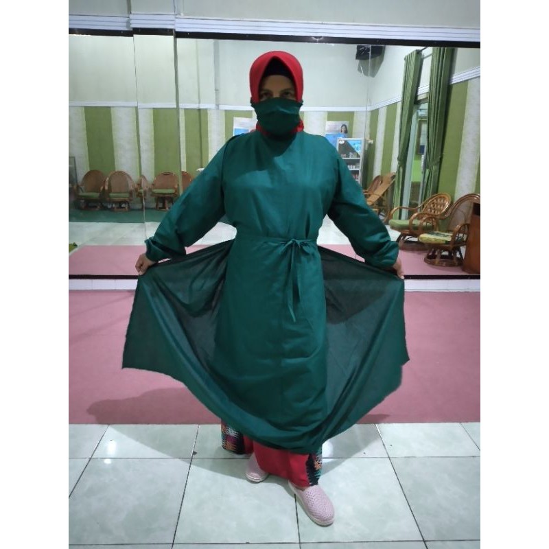 APD gown bahan katun model bukaan belakang