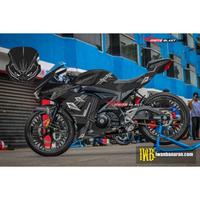 Decal Stiker Suzuki GSXR-150 Black Panther