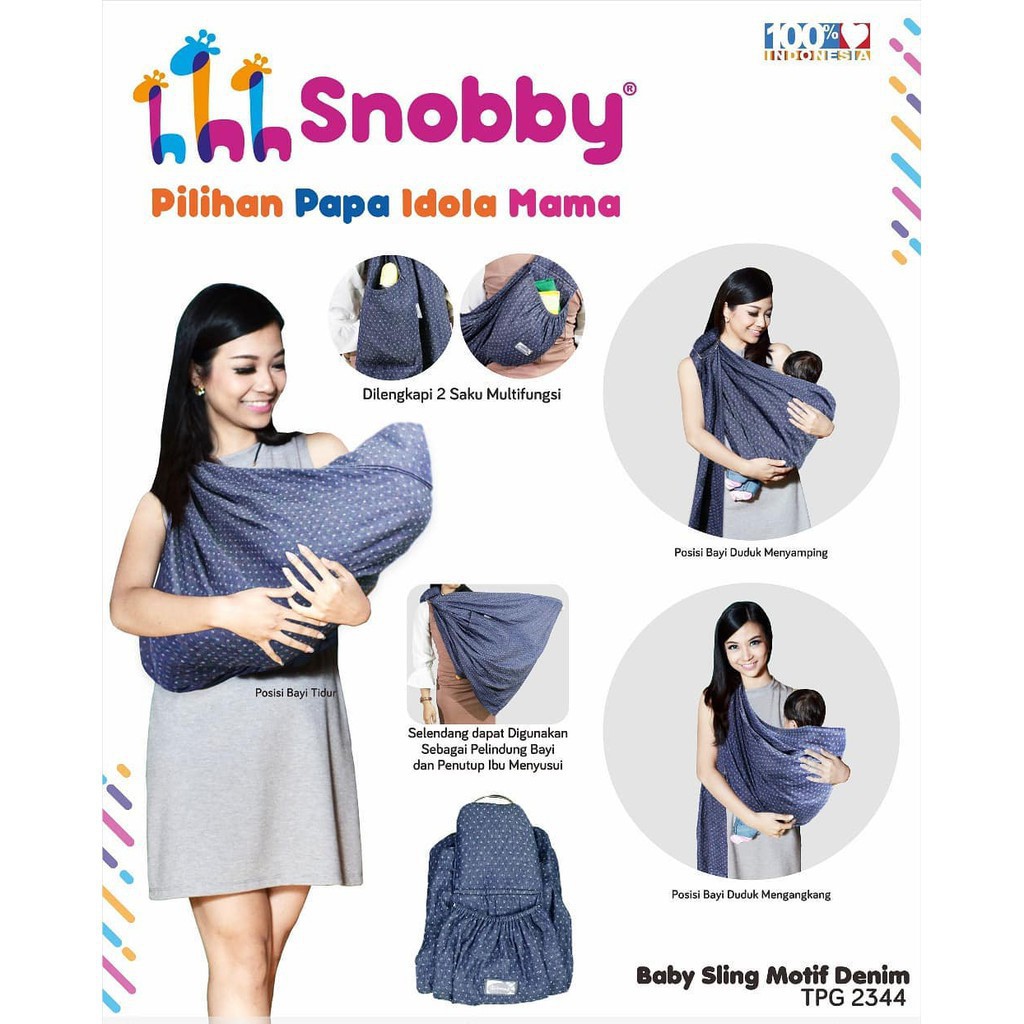 Snobby Baby Sling Multifunction Diamond / Gendongan Samping TPG 2344