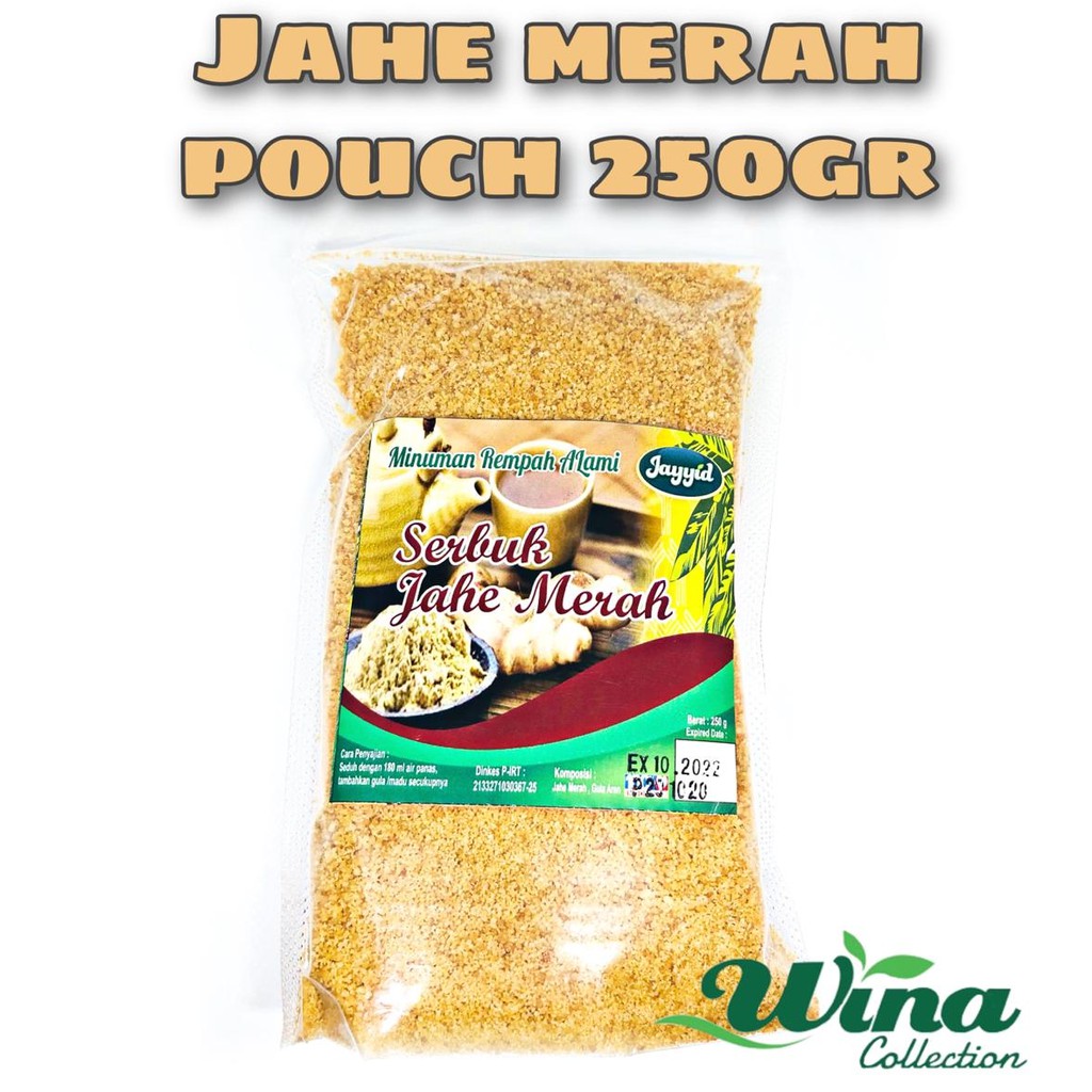 

Jahe Merah Instant Plus Gula Aren POUCH PLASTIK 250gr JAYYID