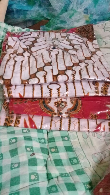 Batik Couple Keluarga Sania Ruffle Ori Ndoro Jowi Dnt Seno Merah Putih