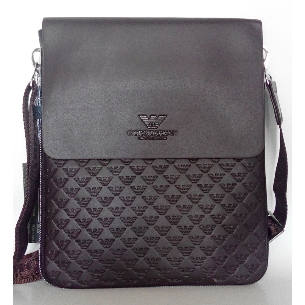 TAS SELEMPANG KULIT PRIA GIORGIO ARMANI / PREMIUM IMPORT / TAS SELEMPANG PRIA GIORGIO ARMANI COFFE