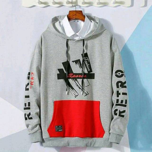 Fashion Sport Hoodie Pria - Sweater Flecee Premium