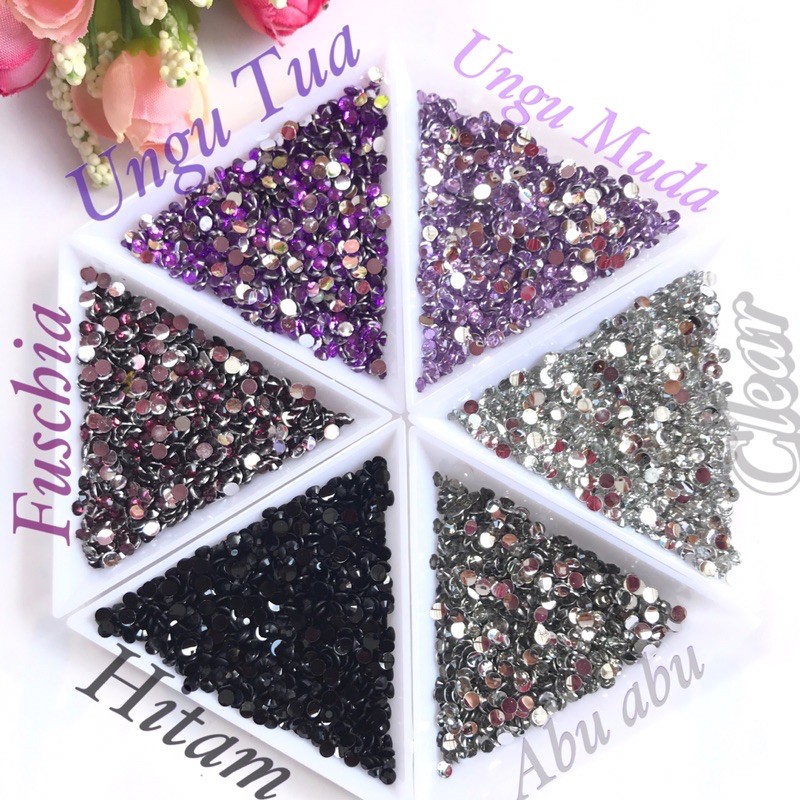 PACK BESAR RHINESTONE 3MM isi 10.000pcs Manik manik Bahan Craft Nailart Henna Swarovski bling bling