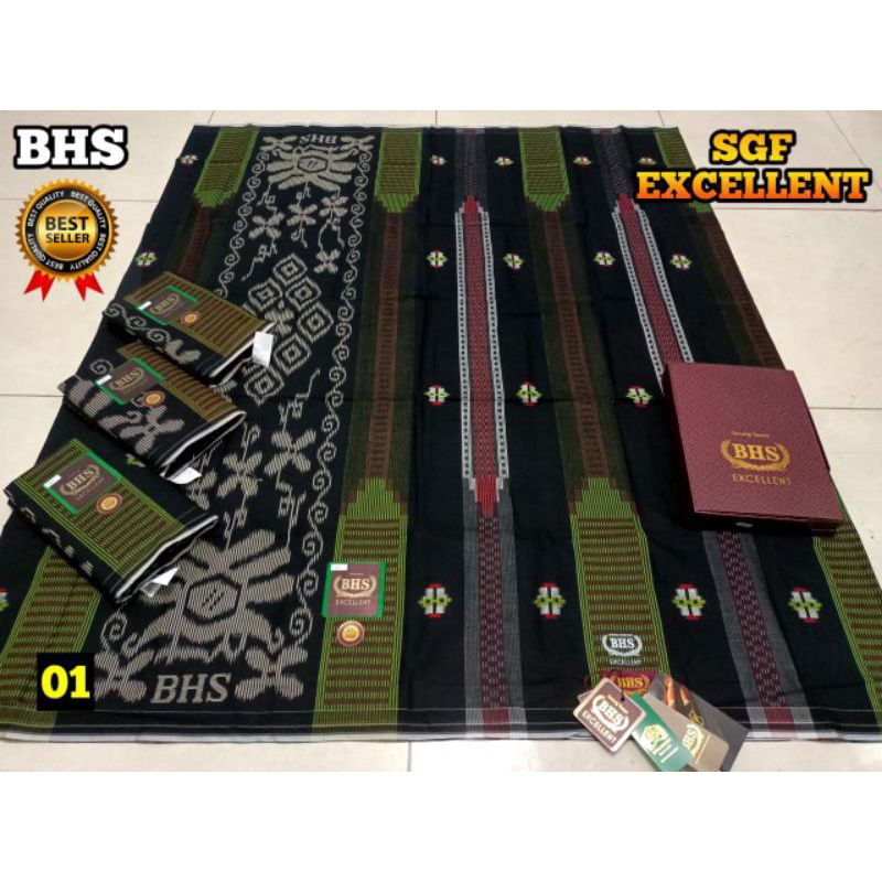 Sarung BHS Excellent Original Gold Motif SKT SJK SGF SGS SKA Motip Terbaru Dari BHS Exselen