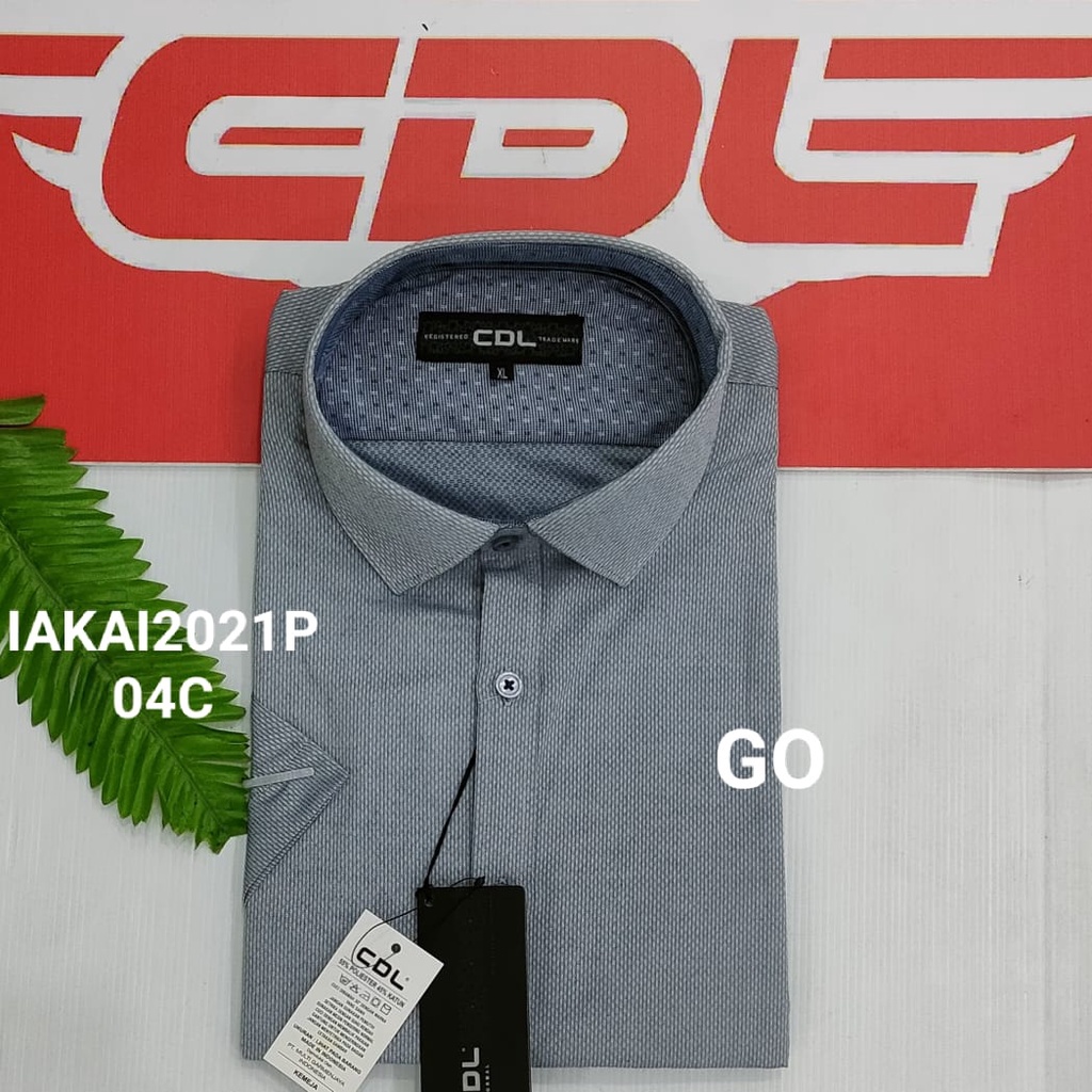 gos CDL (CARDINAL) KEMEJA FORMAL MOTIF Pakaian Pria Atasan Kemeja Hem Slimfit Lengan Pendek Original