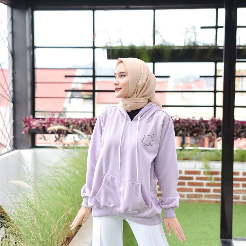 URANUS HOODIE FLEECE WANITA PRIA TERMURAH TERLARIS'