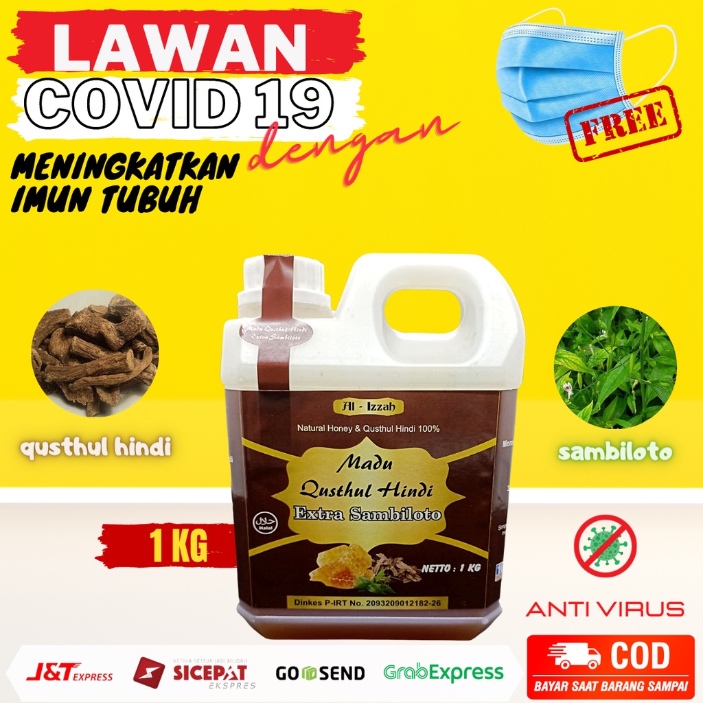 Madu Qusthul Hindi Original Sambiloto 1 kg  Daya Tahan Tubuh/ Radang Paru Paru/ Imun /Qusthul Hindi
