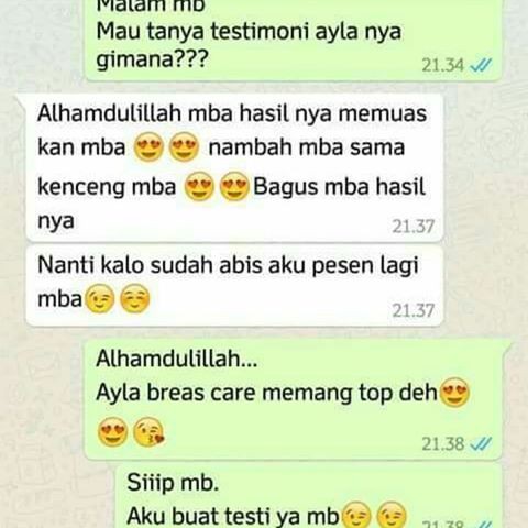 Ayla Breast Care NASA - Krim Perawatan (Pengencang dan Pembesar) Payudara Alami & Sehat
