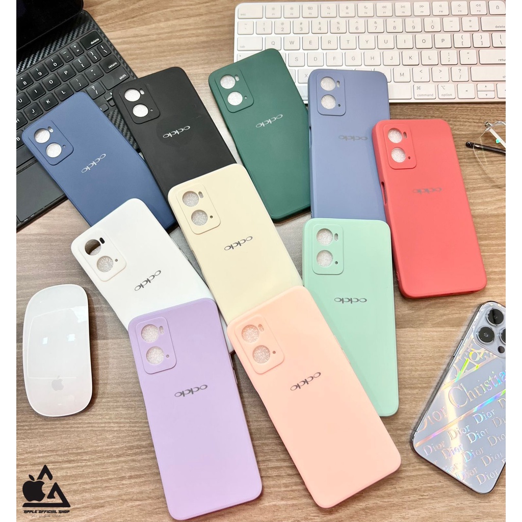 SOFTCASE WARNA LOGO OPPO F9 A7 A5S A12 A11K A15 A15S A16 A54 A74 4G A95 A55 A76 A96 RENO 6 4G RENO 7 4G RENO 7Z 5G SOFT CASE POLOS With Logo Silicone Silikon Hardcase Cover Camera Protection