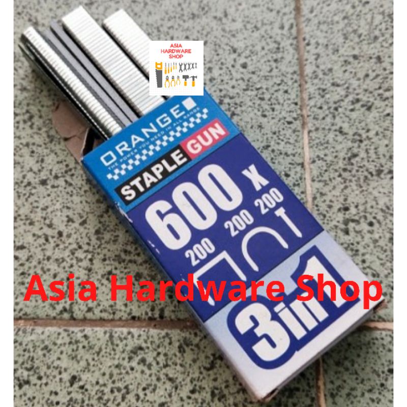 

ORANGE Refill Isi Staples Stapler Gun 3 in 1 Staples Tembak Hekter 3 Way