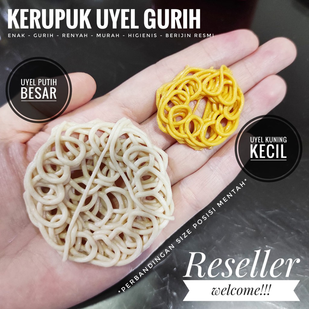 

Kerupuk Kampung / Krupuk Uyel Merk Tradisional Mentah