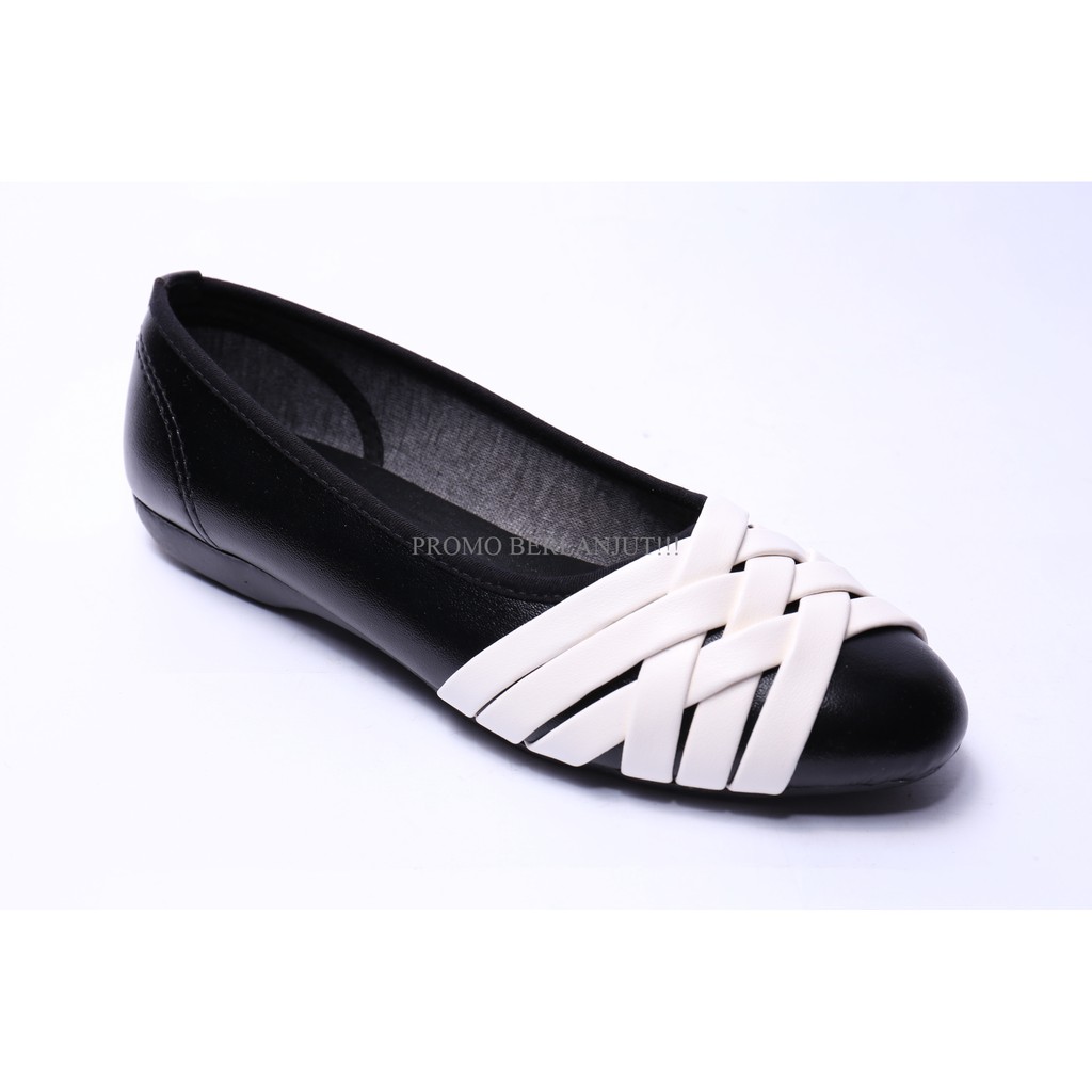 PROMO BERLANJUT Sepatu Wanita Flatshoes HEM Hitam - 5015