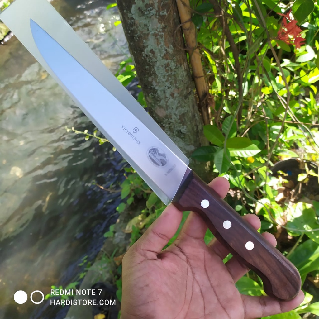 Pisau Sembelih 20 cm Victorinox Butcher Knife 5.5500.20 Rosewood Handle Original Swiss